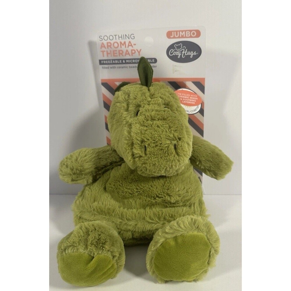 Warmies Plush Green Dinosaur Aroma Therapy Heatable Toy Lavender Scent